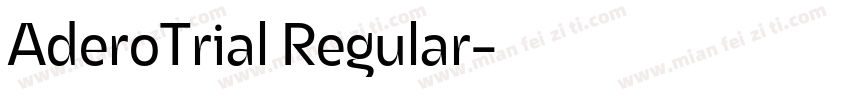 AderoTrial Regular字体转换